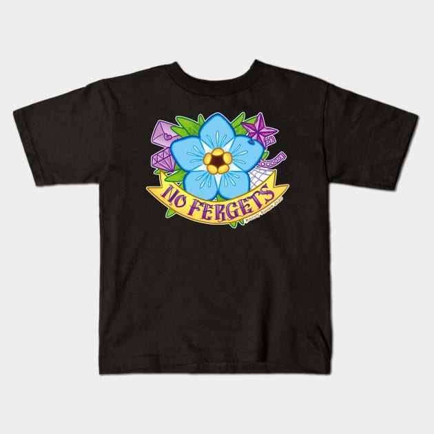 No Fergets Tattoo Kids T-Shirt by Raven's Random